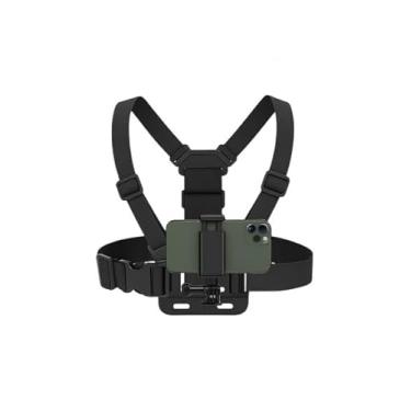 Imagem de Suporte Ajustável para Celular, Montagem Peitoral para Câmera, Compatível com Moto e Bicicleta