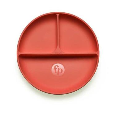 Imagem de Prato de Silicone Com Divisoria e Ventosa Yummy Verde e Vermelho - Fisher Price