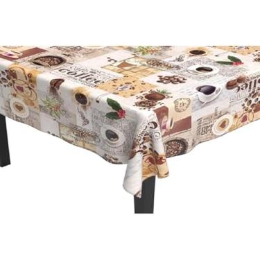 Imagem de Toalha De Mesa Plastica Termica Impermeavel Para Lugares Protecao E Decoracao(Café expresso,1,00 X 1,40)