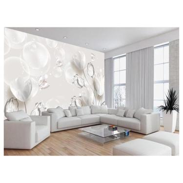 Imagem de Papel De Parede 3D Floral Textura Sala Flores 3,5M Xfl297