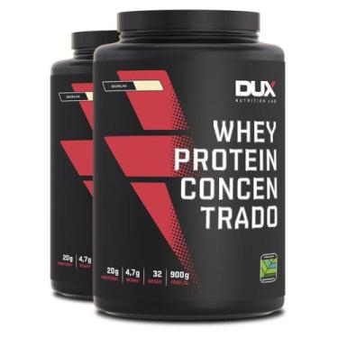 Imagem de Kit 2 Whey Protein Concentrado Dux Baunilha 900G