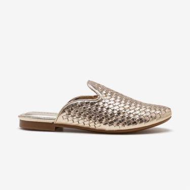 Imagem de Mule Feminino Lorena Couro Dourado - Democrata, 38