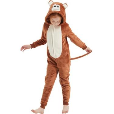 Imagem de Macacão SWEETXIN, fantasia de cosplay infantil unissex, 10 anos, marro