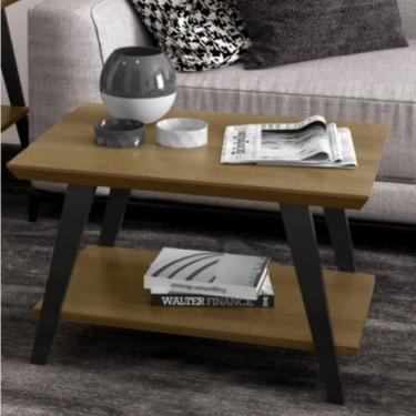 Imagem de Mesa Centro Davi Com Pés Madeira Freijó Preto - Drop de Casa