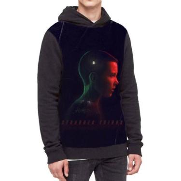 Imagem de Moletom Com Capuz Stranger Things Ref:231 - smoke, Preto, GG