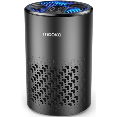 Imagem de MOOKA Purificadores De Ar Para Quarto E Casa, Purificador De Ar Hepa Para Animais De Estimação Com Fragrância, Esponja Para Fumaça, Poeira, Pólen, Caspa, Odor, Purificador De Ar Pequeno Com Modo De