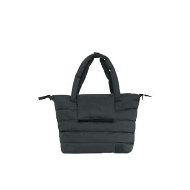 Imagem de Bolsa feminina às 7h da manhã – Bolsa capri à prova d'água e bolsas de fraldas com zíper, inclui trocador de fraldas e 2 alças de carrinho (Smokey)