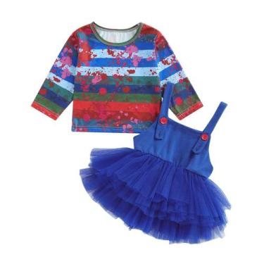 Imagem de Outfit Nokpsedcb Baby Girl Halloween, saia de moletom 2-3Y