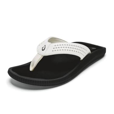 Imagem de OLUKAI Sandália esportiva masculina Ulele Golf, Branco/pedra vulcânica, 42