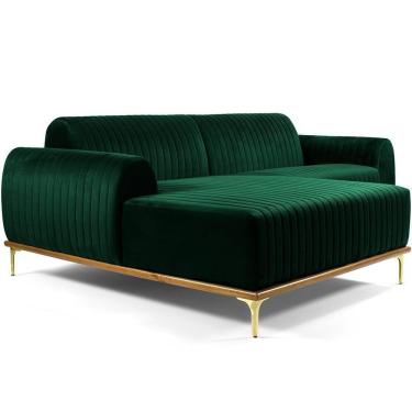 Imagem de Sofá 4 Lugares Com Chaise Molino 265cm Verde Musgo C-303
