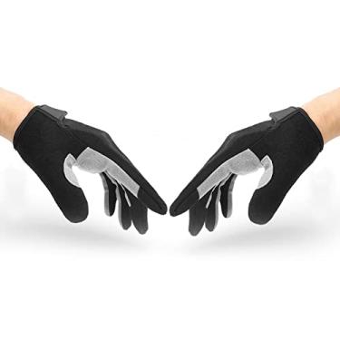 Imagem de ZJchao Luvas de Ciclismo, Luvas de Bicicleta, de Mountain Bike, Profissionais Antiderrapantes, Dedos Inteiros, Mulheres, Homens, Pretas (L)