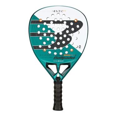 Imagem de BULLPADEL Raquete de padel HACK 04 2025 Paquito Navarro | Pala Padel em forma de diamante profissional | TriCarbon 3D e MultiEva Core | Aerodinâmica total do canal e estabilidade TriCore | Furos