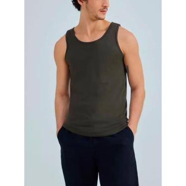 Imagem de Camiseta Regata Hering 0199 Masculina Slim Algodão T. P/XXG, G, Nat, V