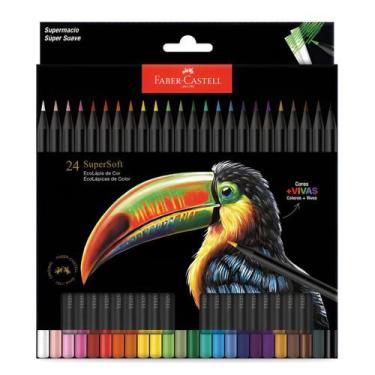 Imagem de Lápis De Cor Ecolápis Supersoft 24 Cores Faber Castell Profissional