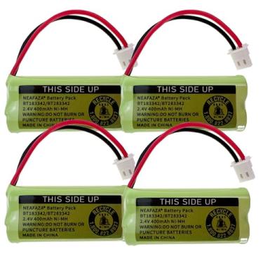 Imagem de NEAFAZA BT183342/BT283342 Bateria de telefone 2,4V 400mah Ni-MH BT162342 BT262342 compatível com VTech CS6114 CS6419 AT&T EL52100 EL50003 EL52300 Aparelhos sem fio (pacote com 4)