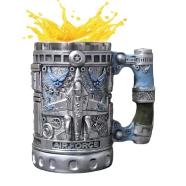 Imagem de Canecas Modernas Para Mulheres, Copos de Grande Capacidade, Canecas de Café com Padrão Gravado de Avião em Aço Inoxidável e Grande Capacidade, Para Mulheres, Namorado, Rapaz, Pai, Avô,