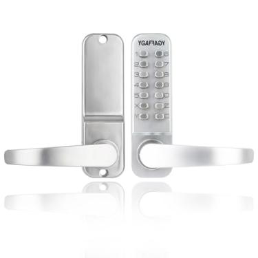 Imagem de Fechadura digital com teclado, acabamento em níquel acetinado