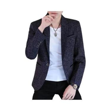 Imagem de Camisa Masculina Slim Fit Casual De Negócios Moda Coreana Poliéster Pa