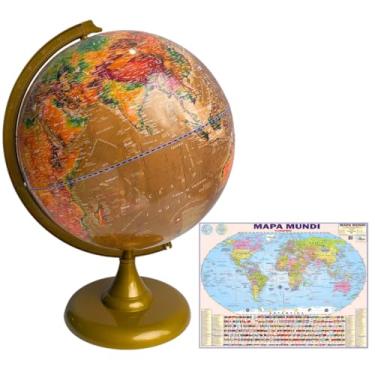 Imagem de Globo Terrestre Satélite - Físico e Histórico + Mapa Mundi