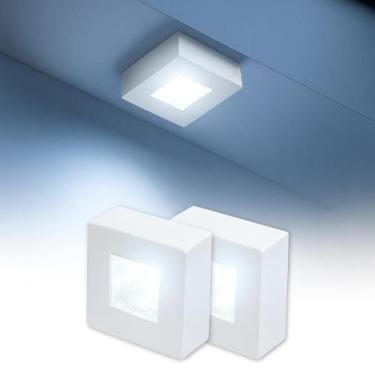 Imagem de Kit 2 Spot Beiral Led Incluso de teto 6500k Branco Frio Bivolt Quadrad