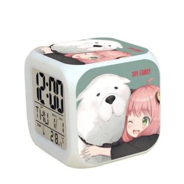 Imagem de Despertador digital LED Spys Family com luz de fundo 8x8x8cm