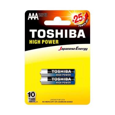 Imagem de Pilha Alcalina AAA Toshiba 1,5V LR03GCP (C 2 Pilhas)