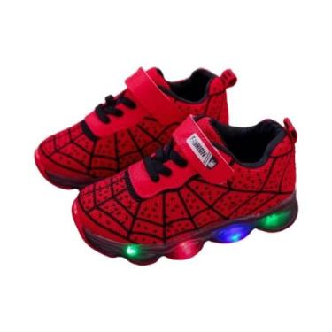 Imagem de Tênis Casuais Respiráveis Em Malha Do Homem-Aranha Para Meninos, Calça