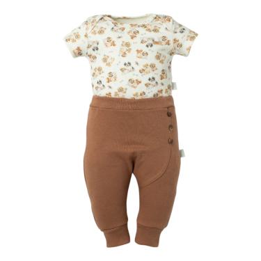 Imagem de Conjunto Bebê Body Longo + Calça Culote Doguinhos - Hug