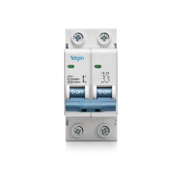 Imagem de Mini Disjuntor Bipolar Curva C MCB 3KA - 2 Polos 6A Bivolt