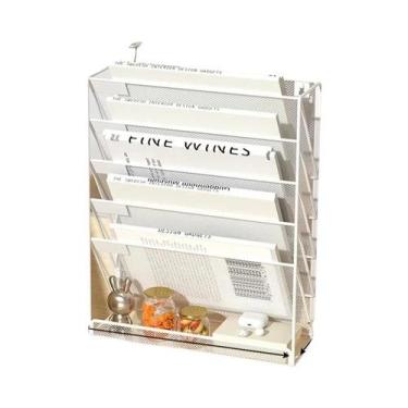 Imagem de Organizador De Arquivos De Mesa Em Malha De 5 Camadas, Suporte Vertica
