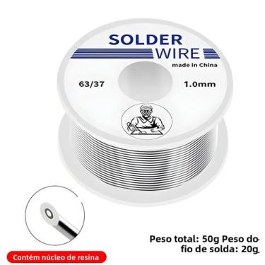 Imagem de Fio De Solda Eletrônico Com Núcleo De Rosin 20g 1.0mm, Fio De Soldagem