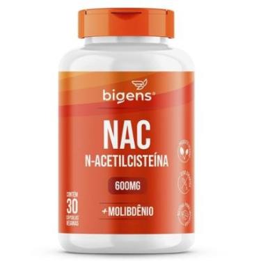 Imagem de Nac N-acetilcisteína 600mg + Molibdênio 30 Caps Veganas - Bigens-Unissex