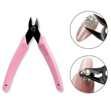 Imagem de Alicate Cortador Multiuso Cutícula Joias Adesivo Nail Design Manicure 