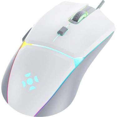 Imagem de Mouse Gamer Fortrek Crusader 12800Dpi Branco, RGB
