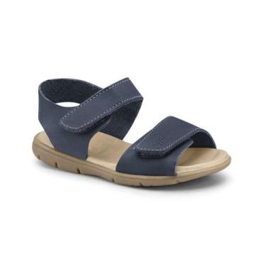 Imagem de Sandália Infantil BIBI Sandals Mini Basic Couro Masculino, Naval, 32