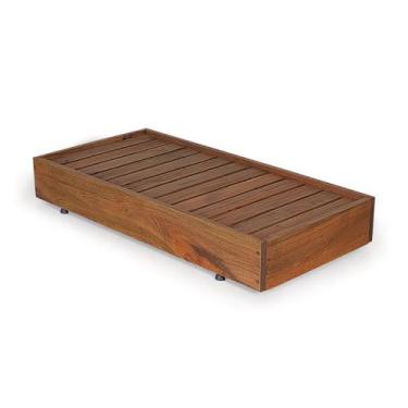 Imagem de Mesa Lateral Versatti Rustic Yescasa Marrom/Nogueira