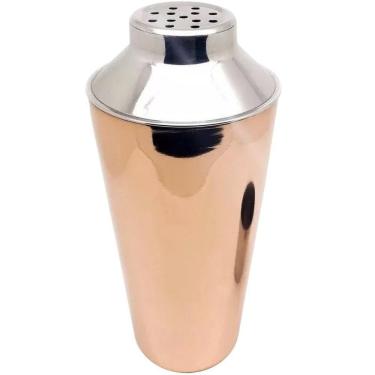 Imagem de Coqueteleira Rosê Gold 500Ml  Tampa Em Inox