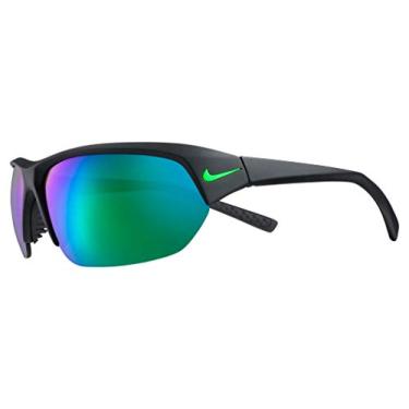 Imagem de Nike Skylon Ace Rectangular Sunglasses, Matte Black/Green, 69 mm
