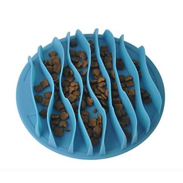 Imagem de PIVBY Tigela de alimentação lenta divertida para gatos interativa para evitar asfixia, saudável, não tóxica (P: 19 cm)