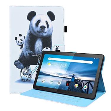Imagem de Acessórios para tablets Para Lenovo M10 FHD Rel TB-X605FC / TB-X605LC Padrão de animal horizontal Caixa de couro horizontal com suporte e slots de cartão e moldura fotográfica