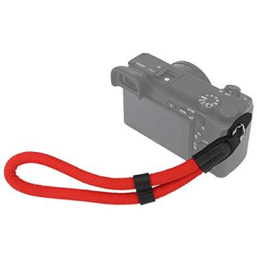Imagem de Haoge Câmera de pulso com alça de mão e alça de pescoço para câmeras Canon Nikon Sony Fujifilm Panasonic Ricoh DSLR SLR sem espelho, câmera de ponto e fotografia, B Hand Wrist Strap - Red