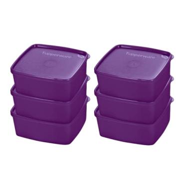 Imagem de Kit Freezer 6 Jeitosinhos Tupperware 400ml Roxo | Congelar Alimentos Freezer