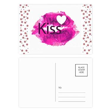 Imagem de Kiss Amor Dia dos Namorados Rosa Lábios Natal Flor Celebração Cartão Postal Cartão Bênção