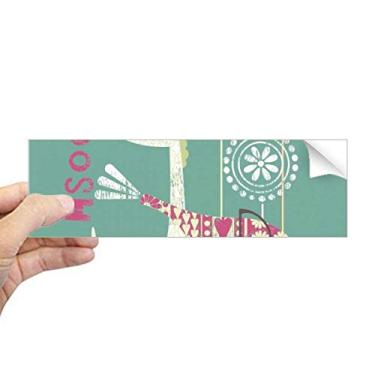 Imagem de DIYthinker Adesivo retangular verde de girafa elefante moinho de vento adesivo para janela notebook