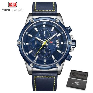 Imagem de Relógio Masculino Mini Focus Mf0175g à Prova D`água Azul