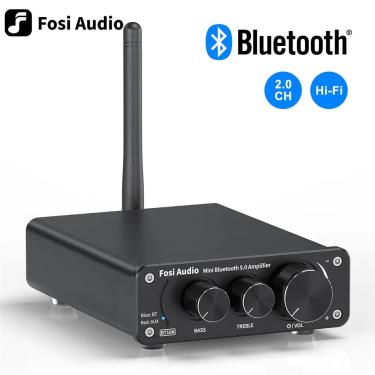 Imagem de Fosi áudio bluetooth 2 canais de potência de som amplificador estéreo tpa3116d2 mini hifi digital