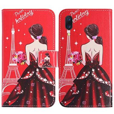 Imagem de TienJueShi Dream Girl Fashion Style Book Stand Flip PU couro ímã TPU silicone protetor capa de telefone para Lenovo S5 Pro L58041 6,2 polegadas capa Etui Wallet