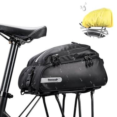 Imagem de XCPHGFM Bolsa multifuncional para porta-malas de bicicleta, bolsa de poliéster para banco traseiro à prova d'água, bolsa de ombro