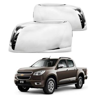 Imagem de Jogo aplique capa cromada retrovisor chevrolet nova s10 2018