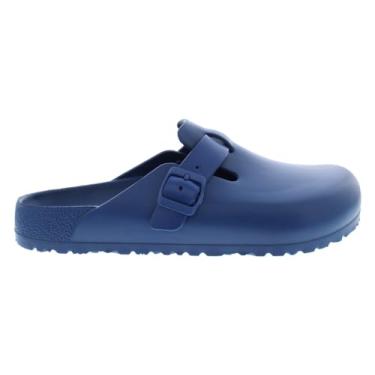 Imagem de Birkenstock Tamancos femininos Boston SFB Iron Oil LTR N, 36 EU Schmal, Azul marino, 11 Women/10 Men